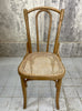 Set of Four Thonet Wooden Bistro Chairs with Cane Seat Pads