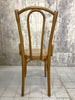 Set of Four Thonet Wooden Bistro Chairs with Cane Seat Pads