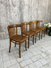 Set of 4 Thonet Saddle Back Bistro Chairs