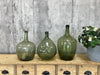 Set of 3 Green Vases Demijohns