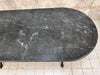 Black Oval Marble and Cast Iron Bistro Console Table