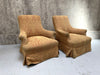 Pair of Napoleon III Ebonised Turned Leg Armchairs to reupholster