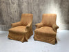 Pair of Napoleon III Ebonised Turned Leg Armchairs to reupholster
