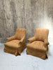 Pair of Napoleon III Ebonised Turned Leg Armchairs to reupholster