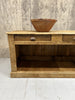 286cm Shop Counter Sideboard Open Shelves Kitchen Island with Drawers