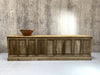 286cm Shop Counter Sideboard Open Shelves Kitchen Island with Drawers
