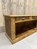 286cm Shop Counter Sideboard Open Shelves Kitchen Island with Drawers