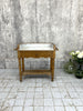 Pine and White Marble Wash Stand Table