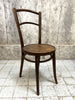 Set of Three Bentwood French Bistro Chairs Leaf Embossed Motif