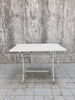 Traditional French 90cm wide White Marble Kitchen Bistro Table