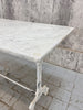 Traditional French 90cm wide White Marble Kitchen Bistro Table