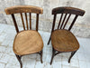 Pair of Mis Coloured French Kitchen Cafe Chairs