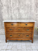 White Marble Topped Chest of Two over Two Drawers Wash Stand