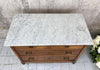 White Marble Topped Chest of Two over Two Drawers Wash Stand