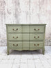 Green 109cm Three Drawer Chest of Drawers