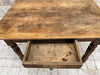 119cm Walnut Wood Nearly Square Turned Leg Bistro Table