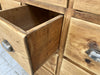 Solid Pine Pharmacy Storage 12 Drawers