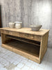 171cm Shop Counter Sideboard Open Shelves Kitchen Island with Drawers