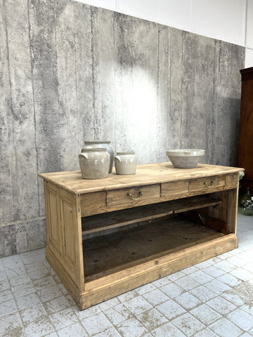 171cm Shop Counter Sideboard Open Shelves Kitchen Island with Drawers