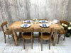 179.5cm Rustic Solid Oak Farmhouse Dining Table