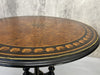 19th Century Circular Amboyna and Ebony Marquetry Table