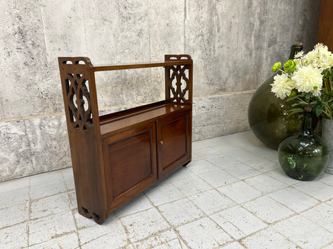 1890's Walnut Wood Wall Mounted Cabinet