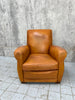 Individual Cognac Coloured Leather Club Chair Armchair