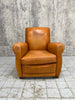 Individual Cognac Coloured Leather Club Chair Armchair