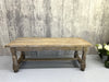 199cm Faded Grey Solid Oak Farmhouse Refectory Dining Table