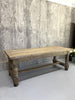 199cm Faded Grey Solid Oak Farmhouse Refectory Dining Table
