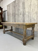199cm Faded Grey Solid Oak Farmhouse Refectory Dining Table
