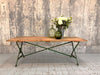 198cm Metal Base Detachable Wooden Top Trestle Style Table