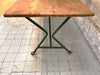 198cm Metal Base Detachable Wooden Top Trestle Style Table