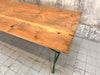 198cm Metal Base Detachable Wooden Top Trestle Style Table