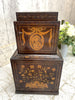 19th Century Continental Style Marquetry Bedside Cabinet Box