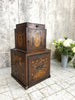 19th Century Continental Style Marquetry Bedside Cabinet Box