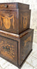 19th Century Continental Style Marquetry Bedside Cabinet Box