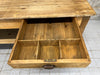 Two Piece Dresser with Cabinets and Pigeon Hole Storage