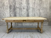 201cm Stripped Oak Farmhouse Refectory Dining Table with Stretcher