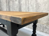 202cm Black Legs Solid Oak French Farmhouse Dining Table