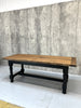 202cm Black Legs Solid Oak French Farmhouse Dining Table