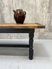 202cm Black Legs Solid Oak French Farmhouse Dining Table