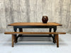 202cm Black Legs Solid Oak French Farmhouse Dining Table