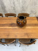 202cm Black Legs Solid Oak French Farmhouse Dining Table
