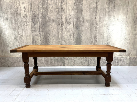 202cm Solid Oak French Farmhouse Dining Table