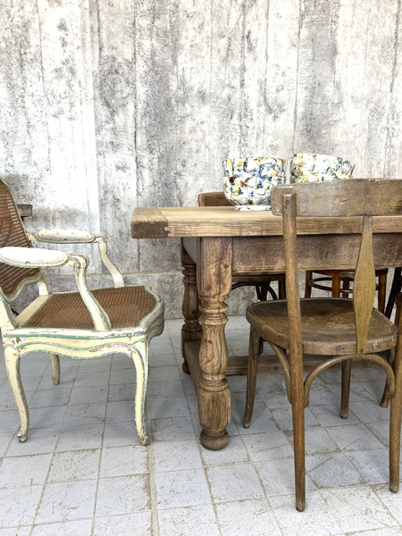 210m Solid Oak Farmhouse Refectory Dining Table – Vintage French