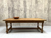 219cm Honey Coloured Solid Oak Farmhouse Refectory Dining Table