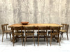 219cm Honey Coloured Solid Oak Farmhouse Refectory Dining Table