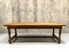 219cm Honey Coloured Solid Oak Farmhouse Refectory Dining Table