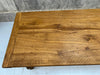 219cm Honey Coloured Solid Oak Farmhouse Refectory Dining Table